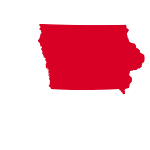 Iowa map & car icon
